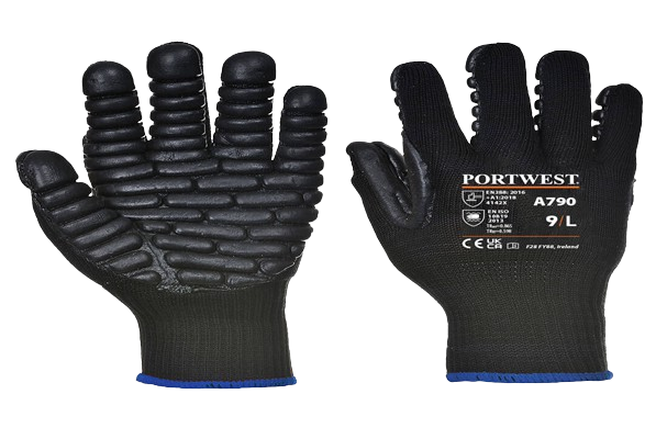 Guante anti-vibración Negro A-790